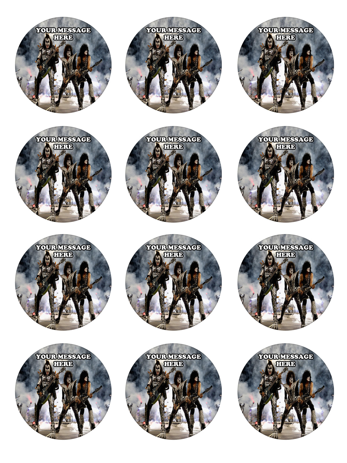 Kiss Edible Cupcake Toppers (12 Images) Cake Image Icing Sugar Sheet