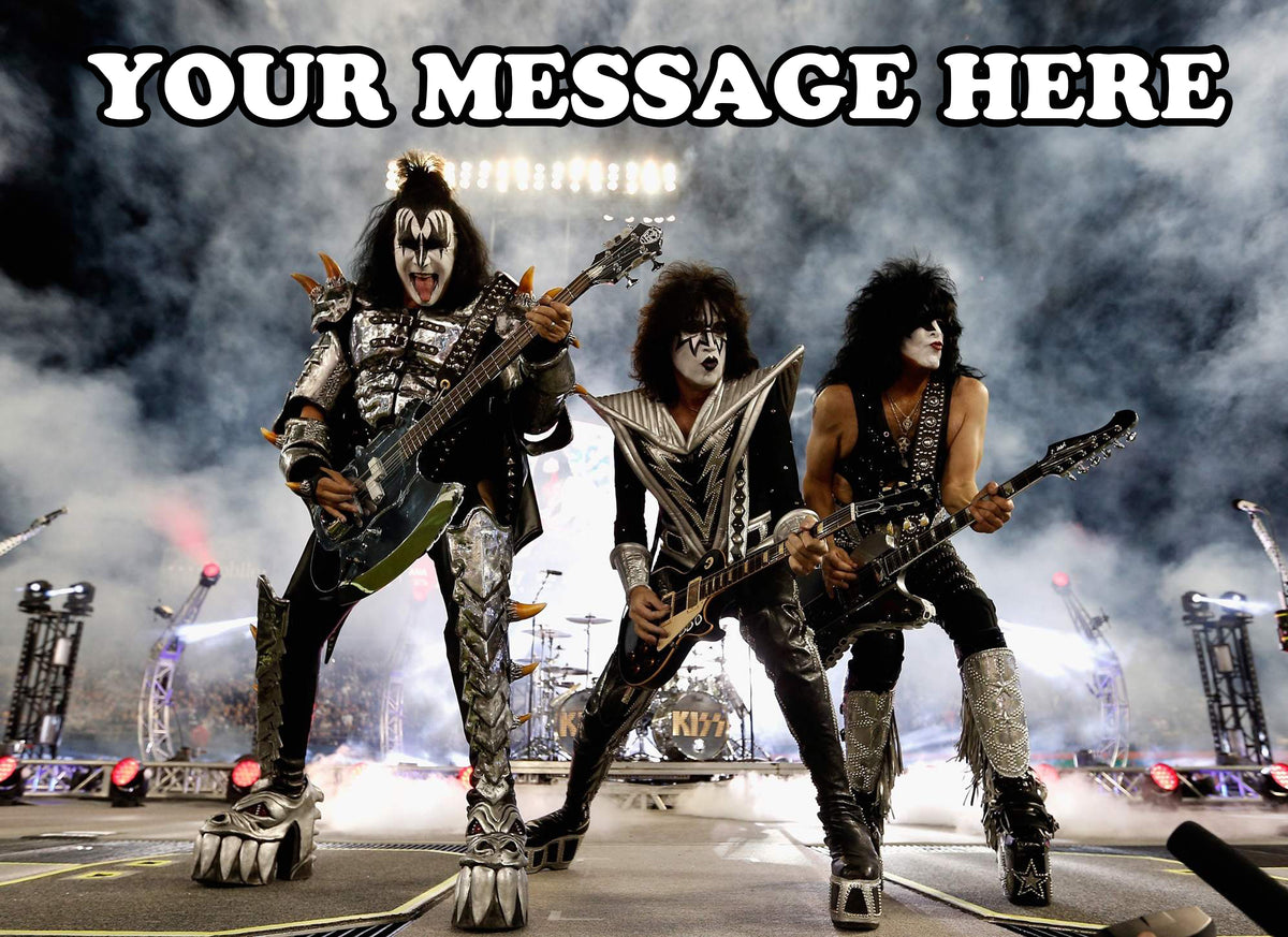 Kiss Edible Image Cake Topper Personalized Birthday Sheet Decoration Custom Party Frosting Transfer Fondant