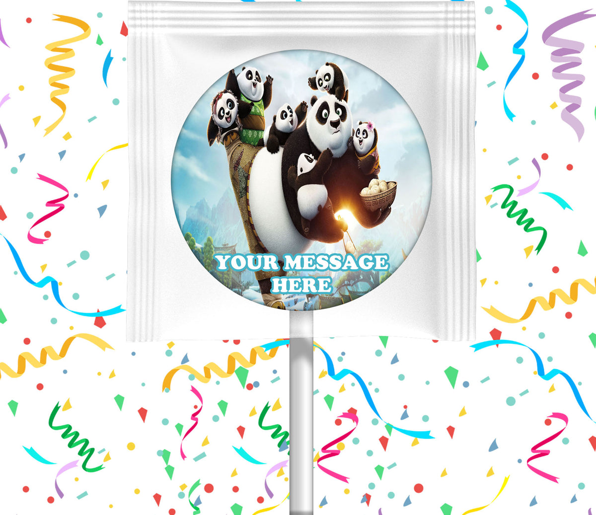 Kung Fu Panda Lollipops Party Favors Personalized Suckers 12 Pcs