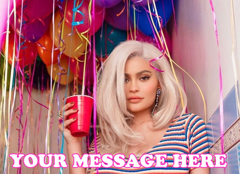 Kylie Jenner Edible Image Cake Topper Personalized Birthday Sheet Decoration Custom Party Frosting Transfer Fondant
