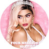 Kylie Jenner Edible Image Cake Topper Personalized Birthday Sheet Custom Frosting Round Circle