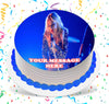 Lady Gaga Edible Image Cake Topper Personalized Birthday Sheet Custom Frosting Round Circle