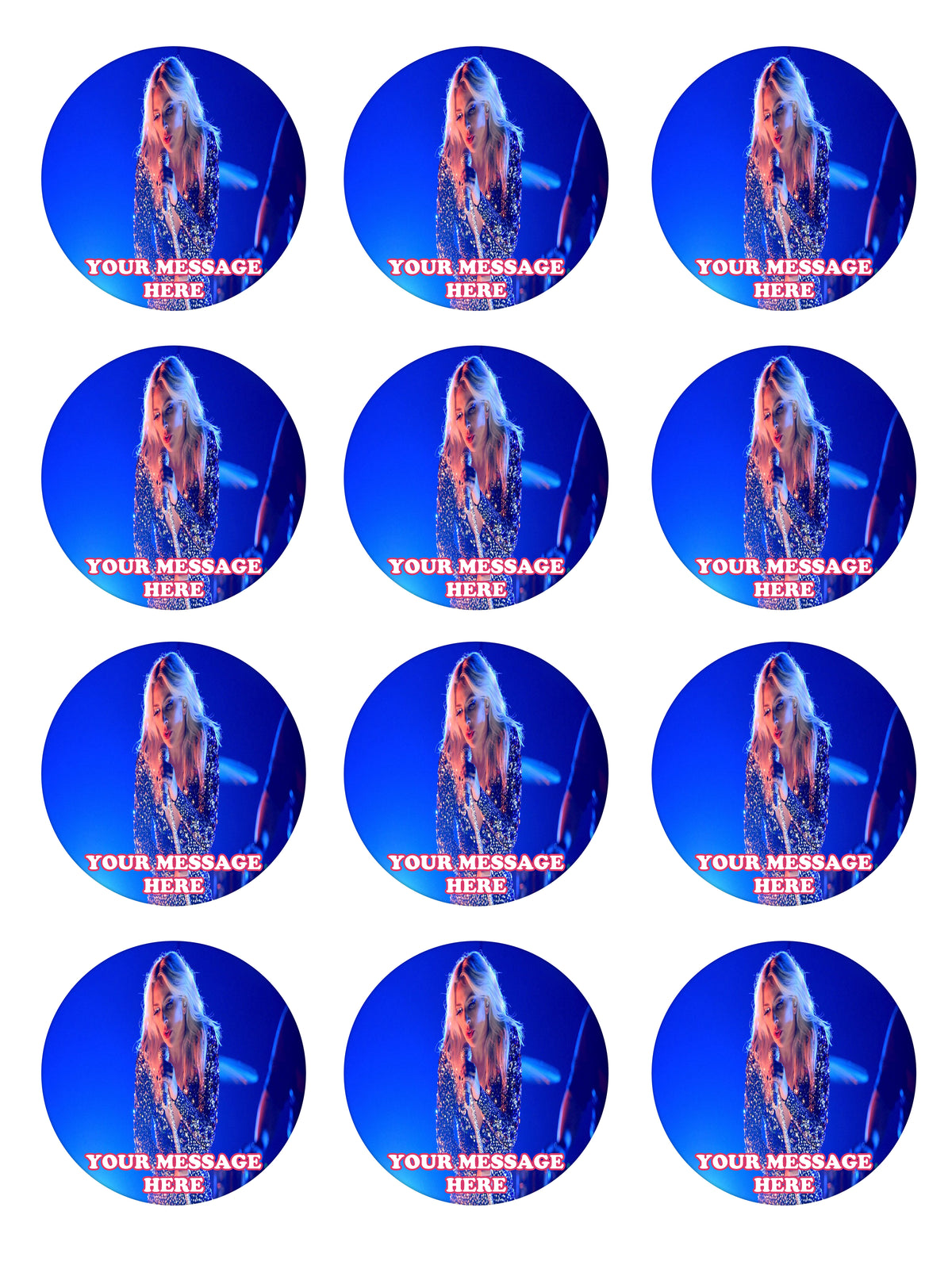 Lady Gaga Edible Cupcake Toppers (12 Images) Cake Image Icing Sugar Sheet