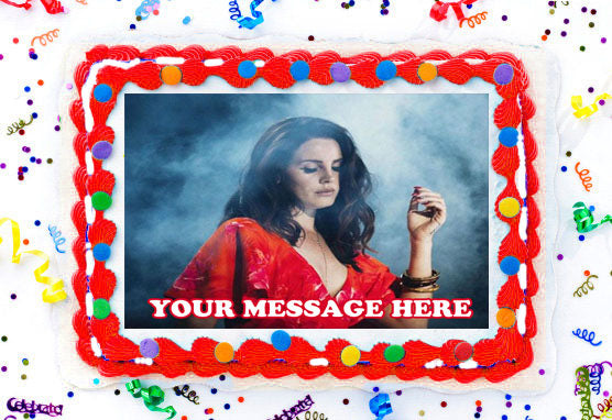 Lana Del Rey Edible Image Cake Topper Personalized Birthday Sheet Decoration Custom Party Frosting Transfer Fondant