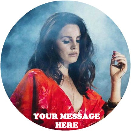 Lana Del Rey Edible Image Cake Topper Personalized Birthday Sheet Custom Frosting Round Circle
