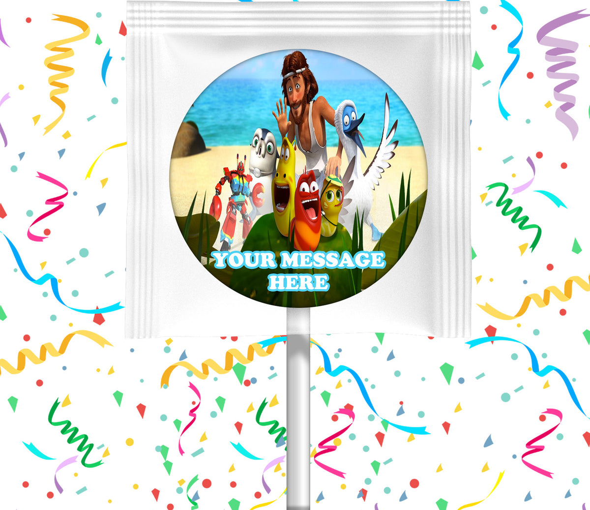 Larva Lollipops Party Favors Personalized Suckers 12 Pcs