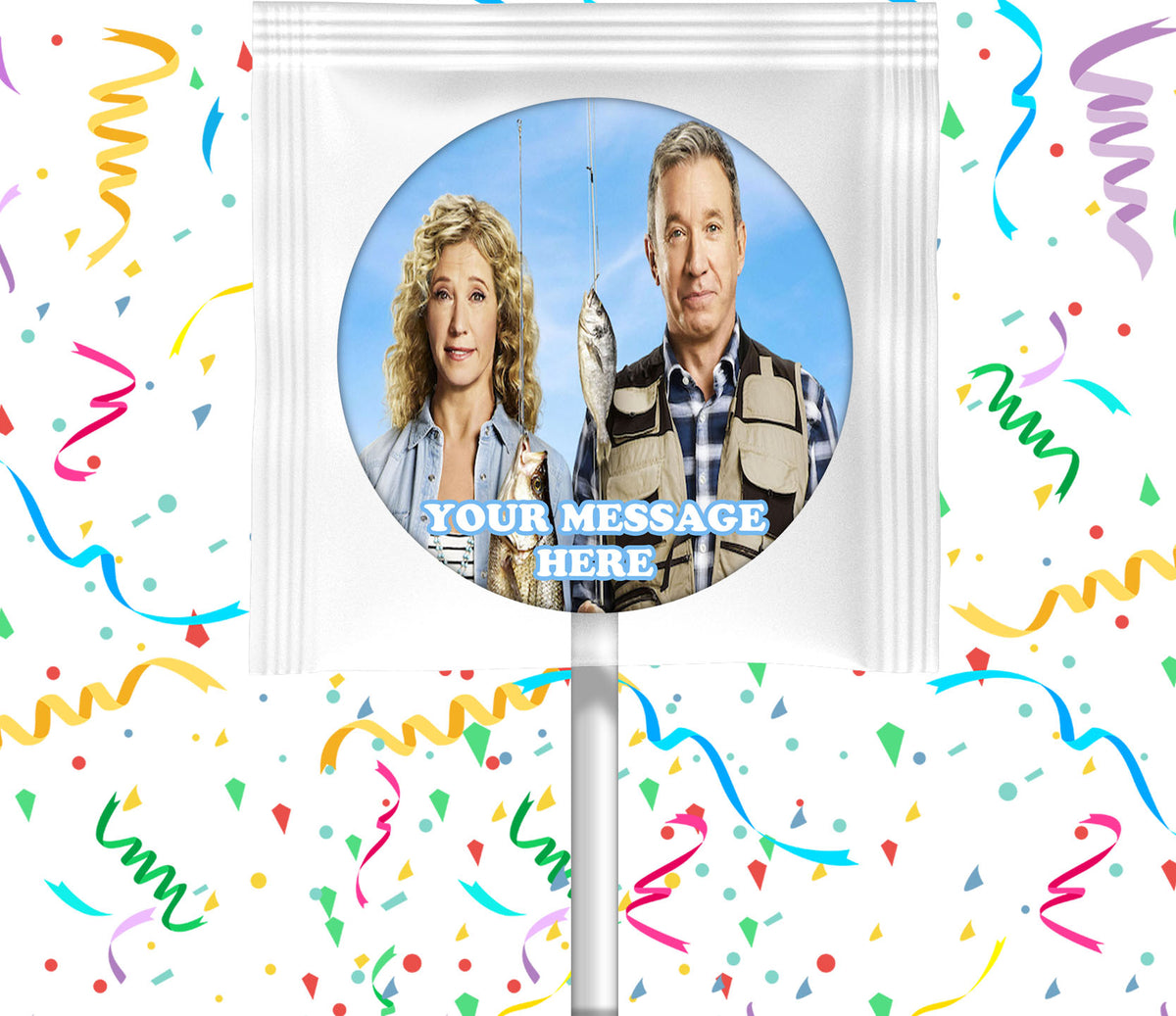 Last Man Standing Lollipops Party Favors Personalized Suckers 12 Pcs