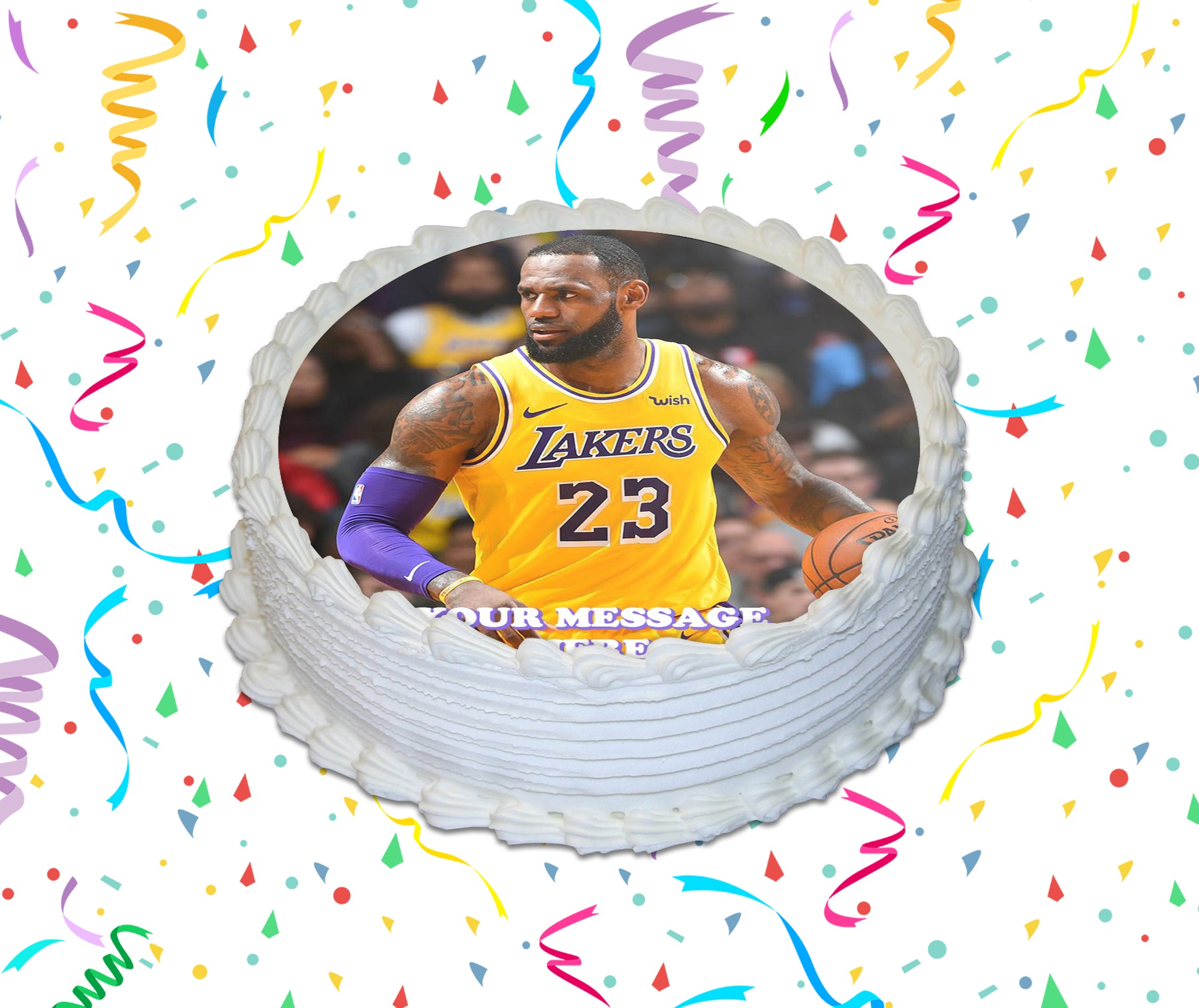 LeBron James Edible Image Cake Topper Personalized Birthday Sheet Cust