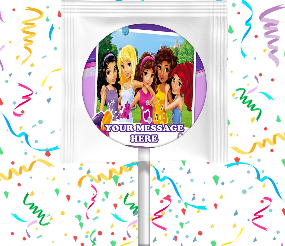 Lego Friends Lollipops Party Favors Personalized Suckers 12 Pcs
