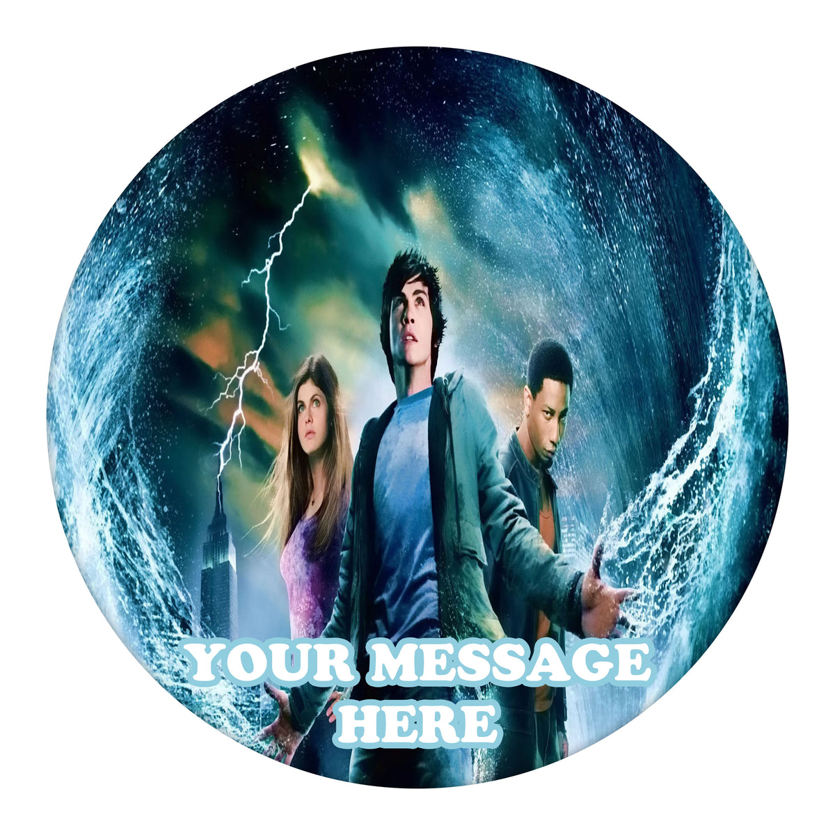 Percy Jackson Edible Image Cake Topper Personalized Birthday Sheet Custom Frosting Round Circle