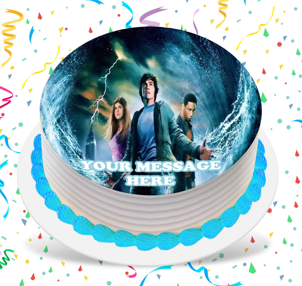 Percy Jackson Edible Image Cake Topper Personalized Birthday Sheet Custom Frosting Round Circle