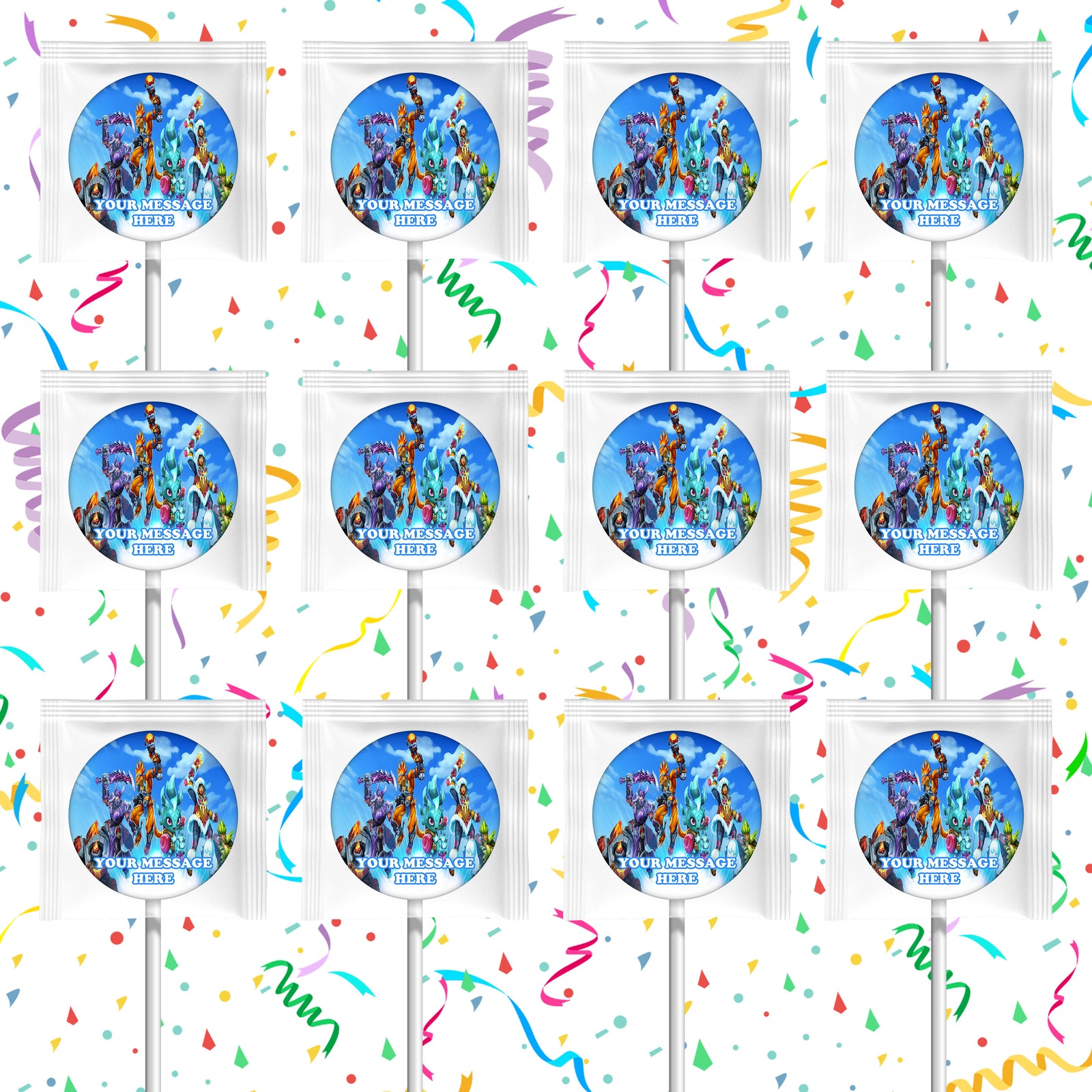 Lightseekers Lollipops Party Favors Personalized Suckers 12 Pcs