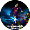 Lionel Messi Edible Image Cake Topper Personalized Birthday Sheet Custom Frosting Round Circle