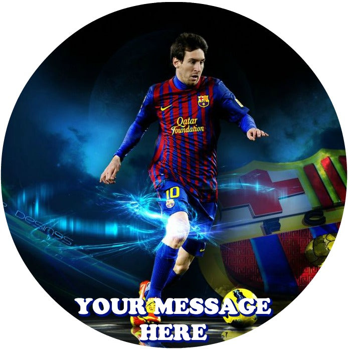 Messi Theme Cake in Football by Creme Castle