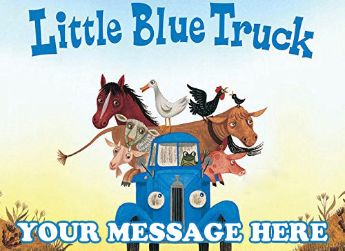 Little Blue Truck Edible Image Cake Topper Personalized Birthday Sheet Decoration Custom Party Frosting Transfer Fondant
