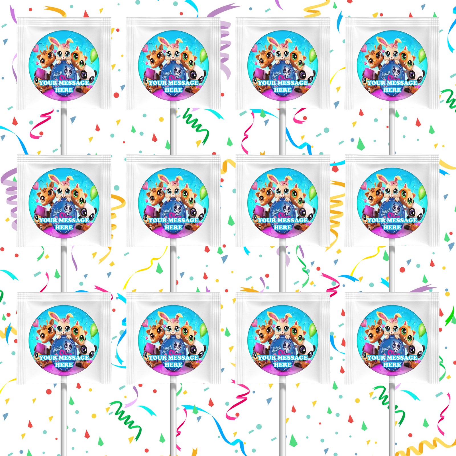 Littlest Pet Shop Lollipops Party Favors Personalized Suckers 12 Pcs