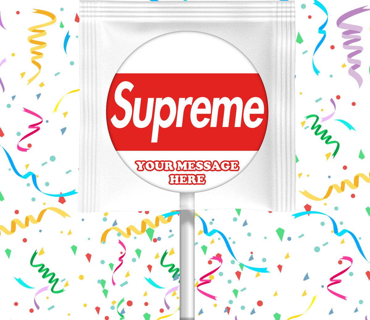 Supreme Lollipops Party Favors Personalized Suckers 12 Pcs