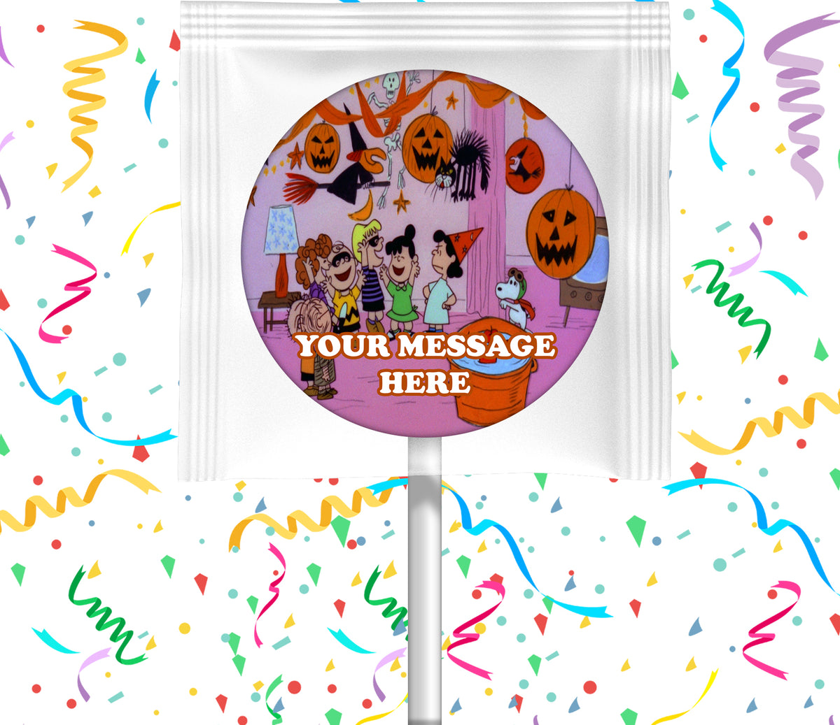 It's The Great Pumpkin Charlie Brown Halloween Lollipops Party Favors Personalized Suckers 12 Pcs