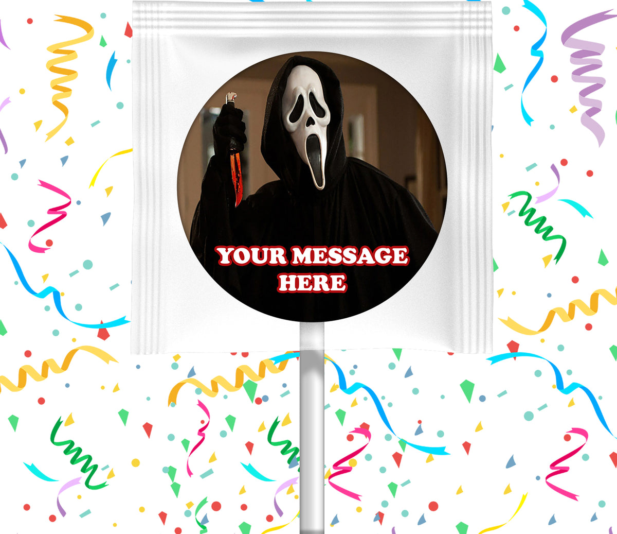 Scream Halloween Lollipops Party Favors Personalized Suckers 12 Pcs