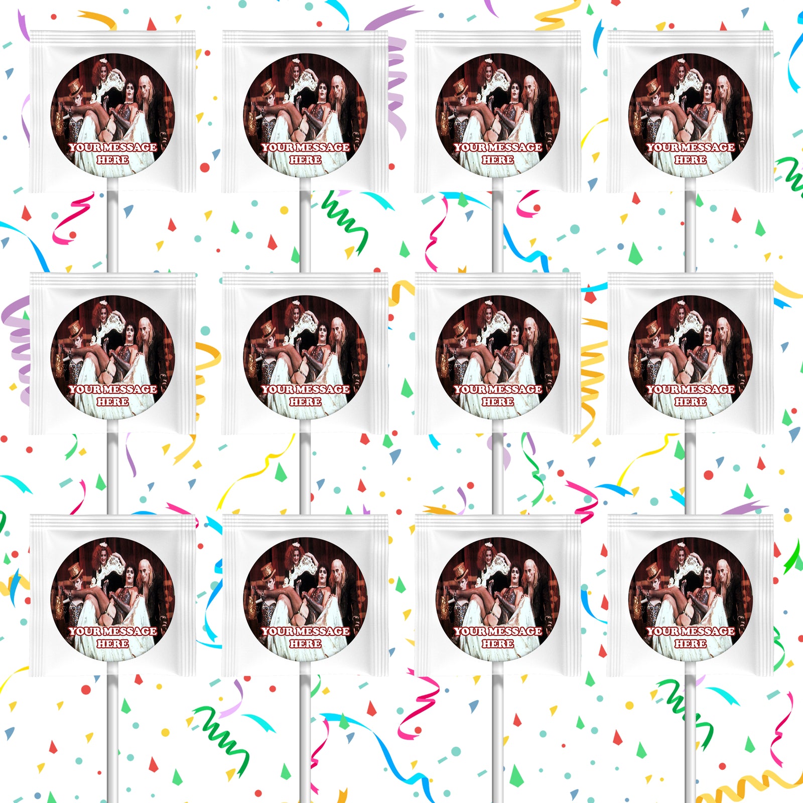 The Rocky Horror Picture Show Halloween Lollipops Party Favors Personalized Suckers 12 Pcs
