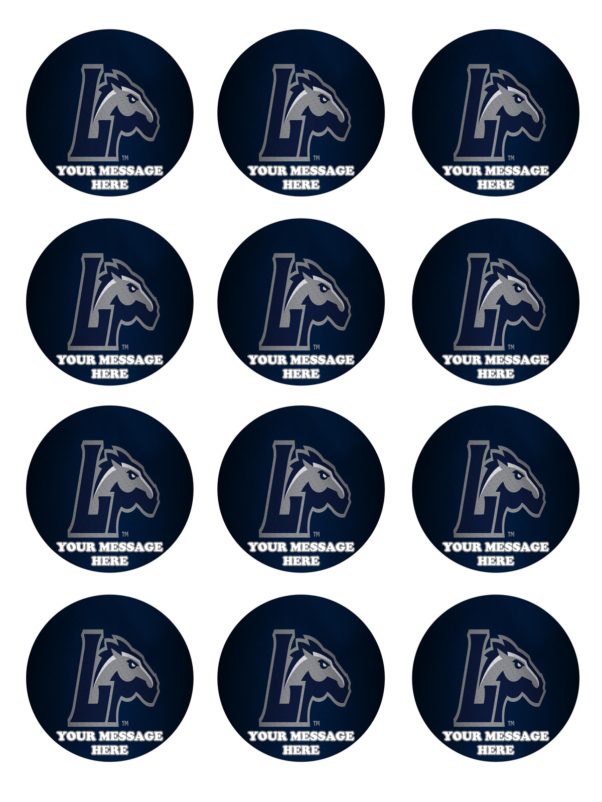 Longwood Lancers Edible Cupcake Toppers (12 Images) Cake Image Icing Sugar Sheet