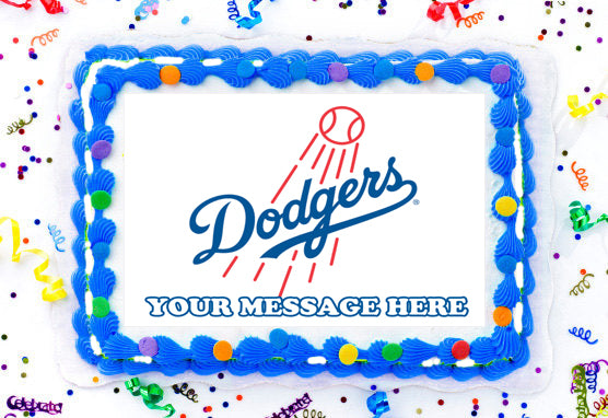 Los Angeles Dodgers Edible Image Cake Topper Personalized Birthday Sheet Decoration Custom Party Frosting Transfer Fondant