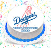 Los Angeles Dodgers Edible Image Cake Topper Personalized Birthday Sheet Custom Frosting Round Circle