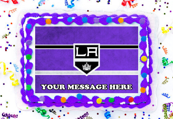 Los Angeles Kings Edible Image Cake Topper Personalized Birthday Sheet Decoration Custom Party Frosting Transfer Fondant