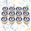 Los Angeles Rams Edible Cupcake Toppers (12 Images) Cake Image Icing Sugar Sheet