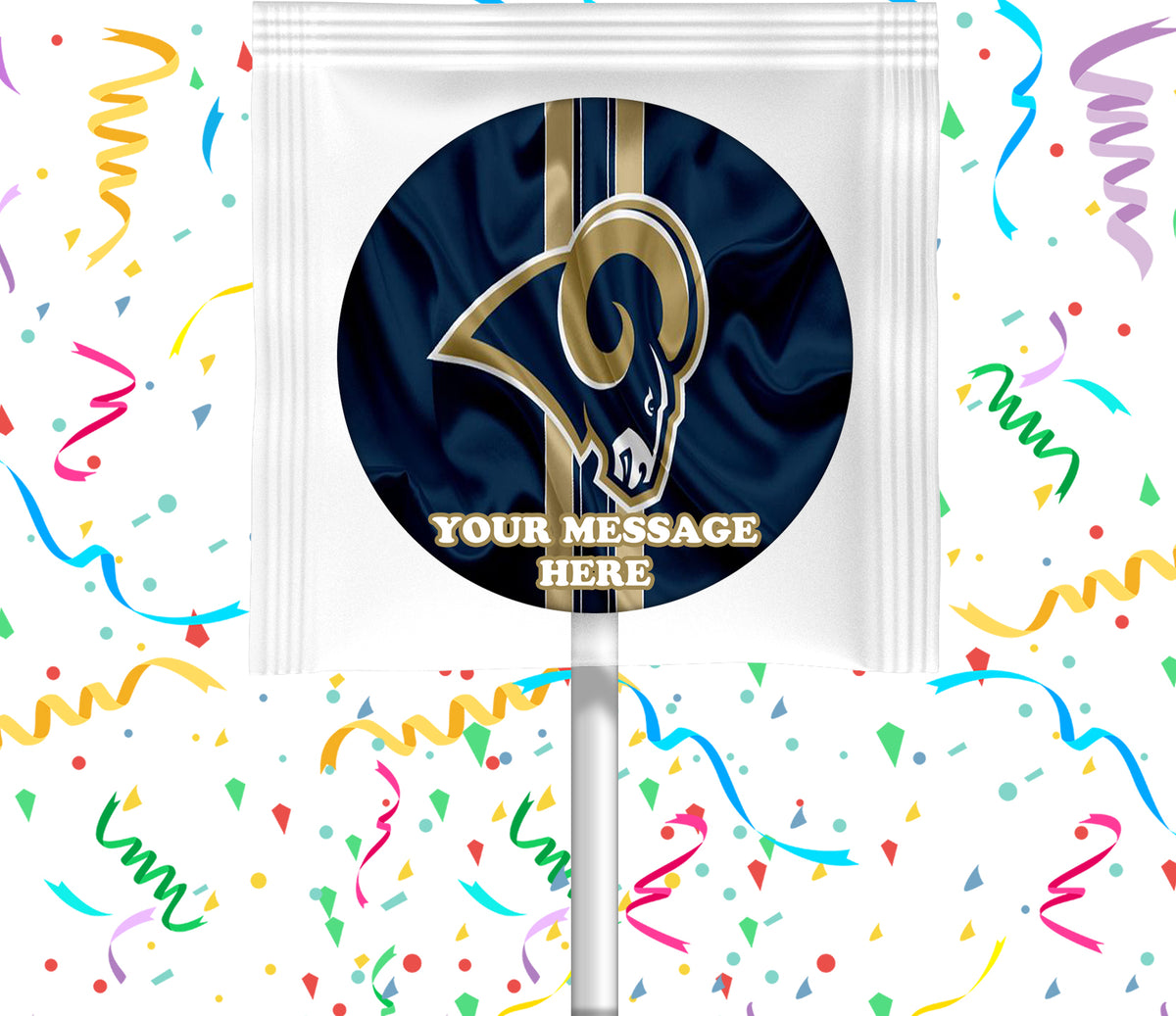 Los Angeles Rams Lollipops Party Favors Personalized Suckers 12 Pcs