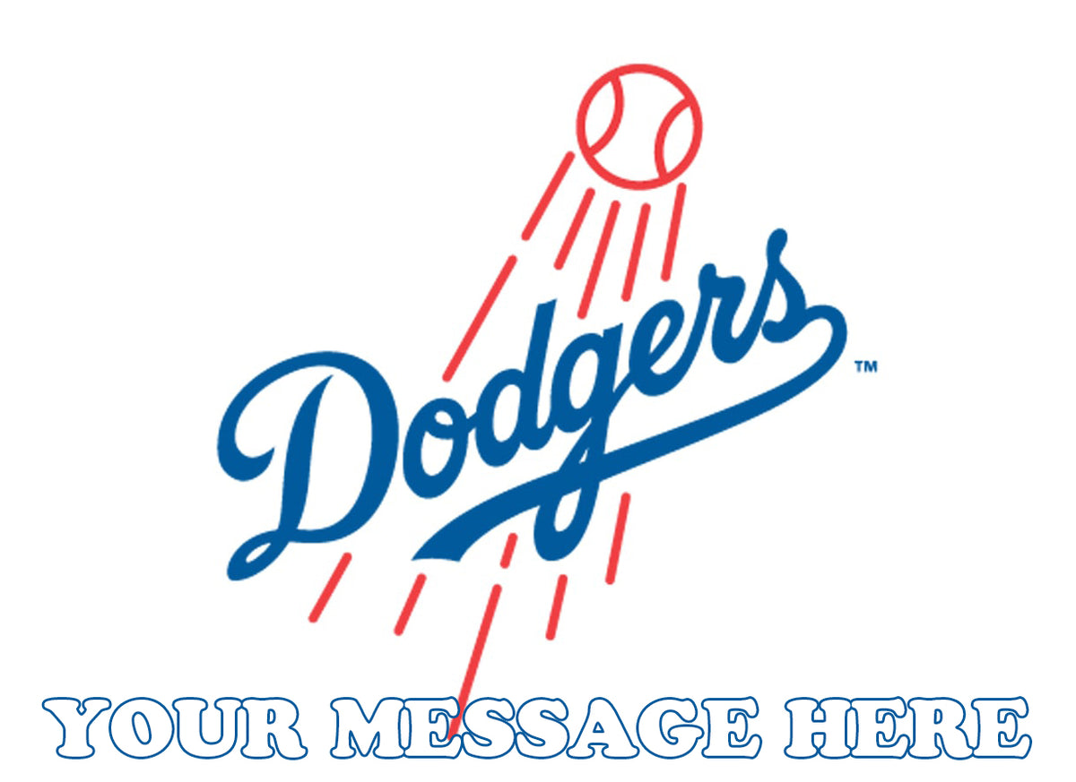 Los Angeles Dodgers Edible Image Cake Topper Personalized Birthday Sheet Decoration Custom Party Frosting Transfer Fondant