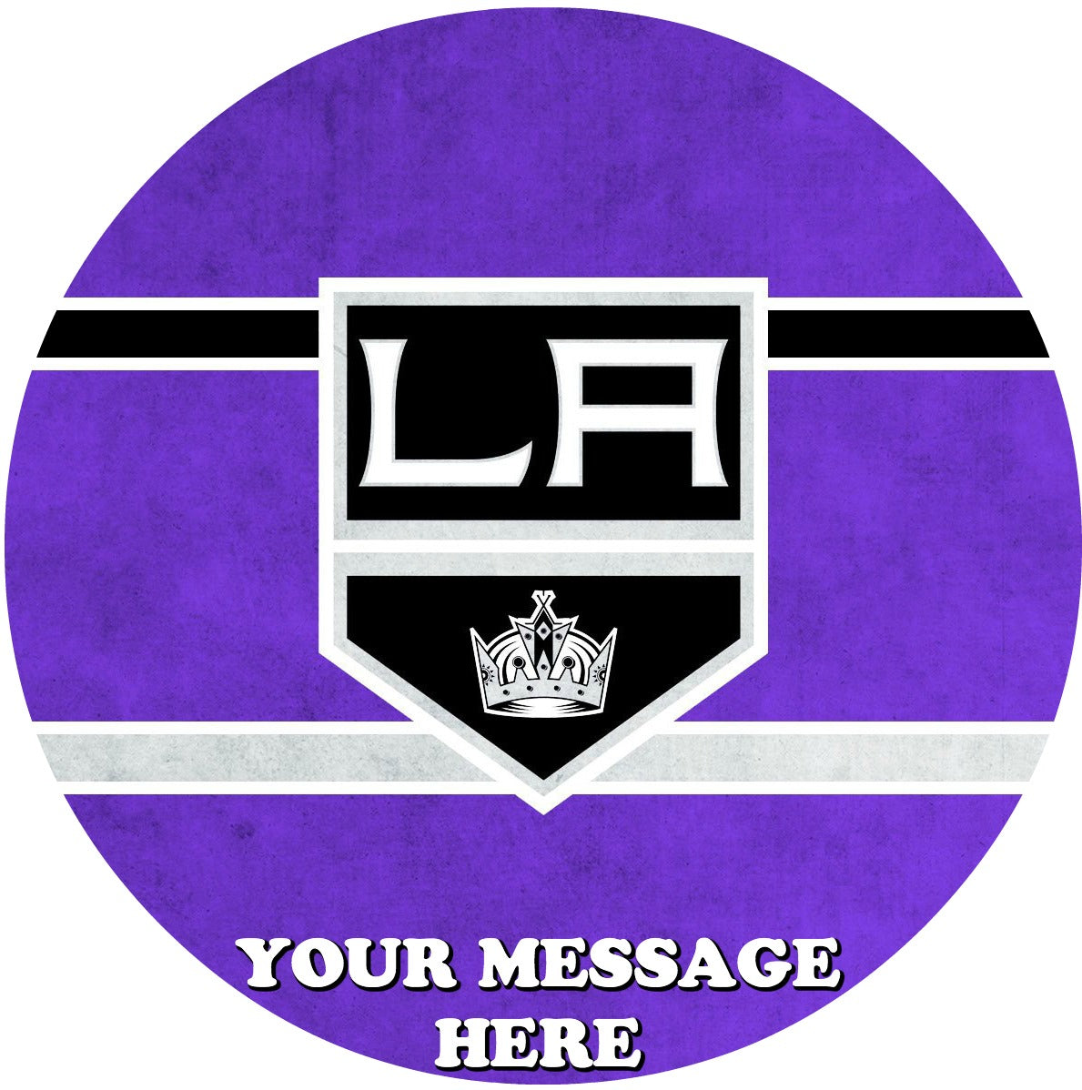 Los Angeles Kings Edible Image Cake Topper Personalized Birthday Sheet Custom Frosting Round Circle