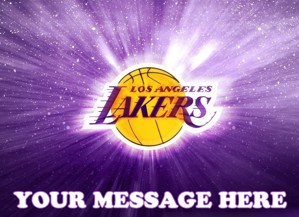 Los Angeles Lakers Edible Image Cake Topper Personalized Birthday Sheet Decoration Custom Party Frosting Transfer Fondant