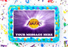 Los Angeles Lakers Edible Image Cake Topper Personalized Birthday Sheet Decoration Custom Party Frosting Transfer Fondant