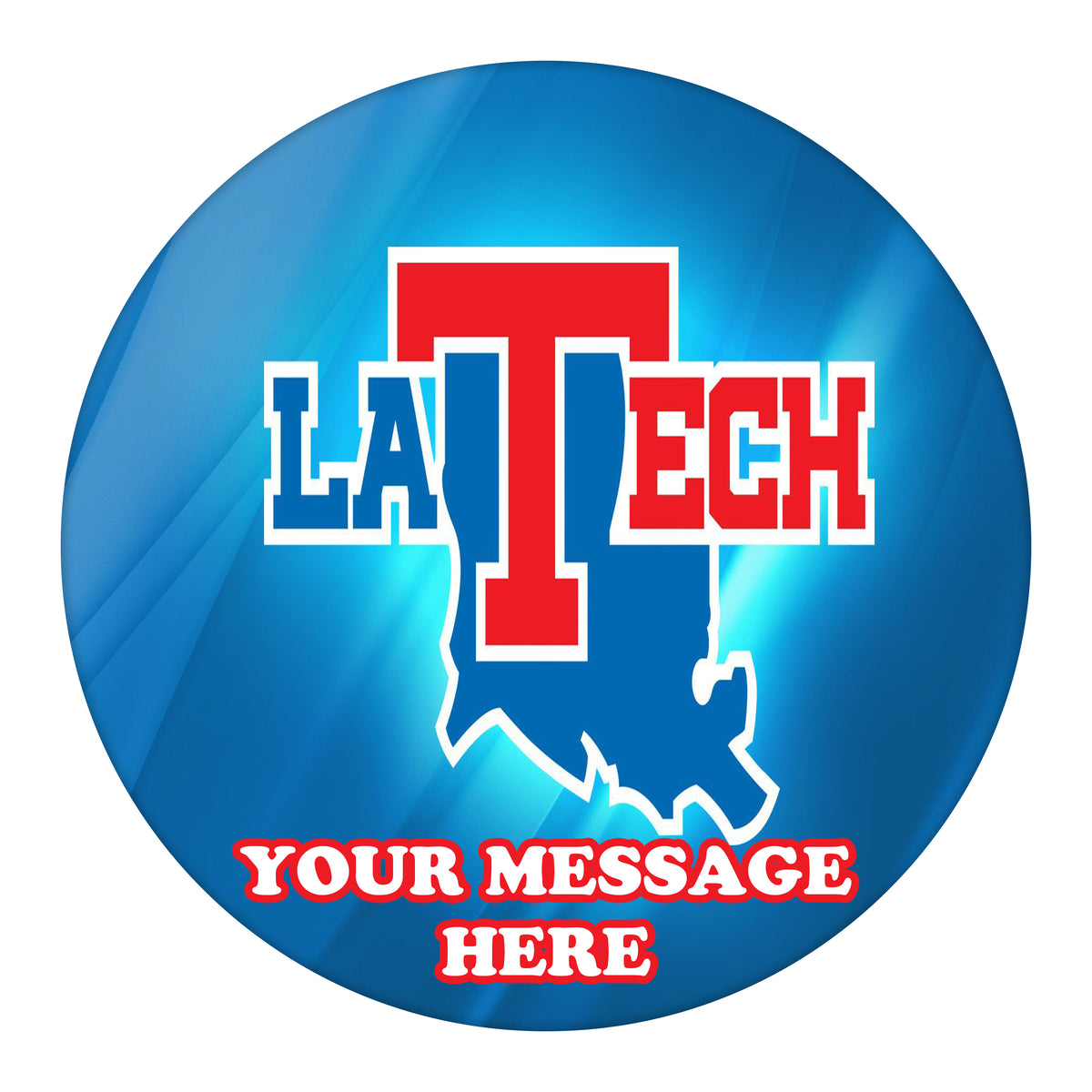 Louisiana Tech University Edible Image Cake Topper Personalized Birthday Sheet Custom Frosting Round Circle