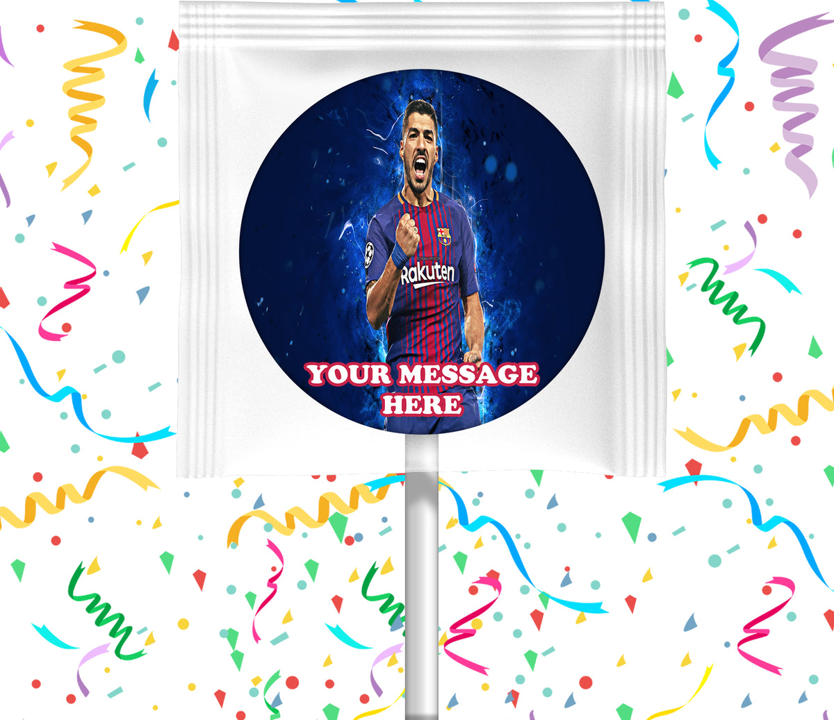 Luis Suarez Lollipops Party Favors Personalized Suckers 12 Pcs