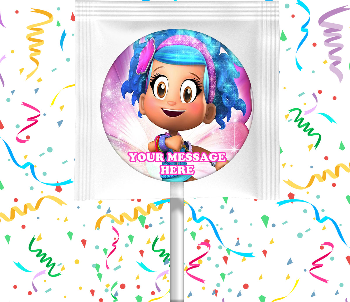 Luna Petunia Lollipops Party Favors Personalized Suckers 12 Pcs