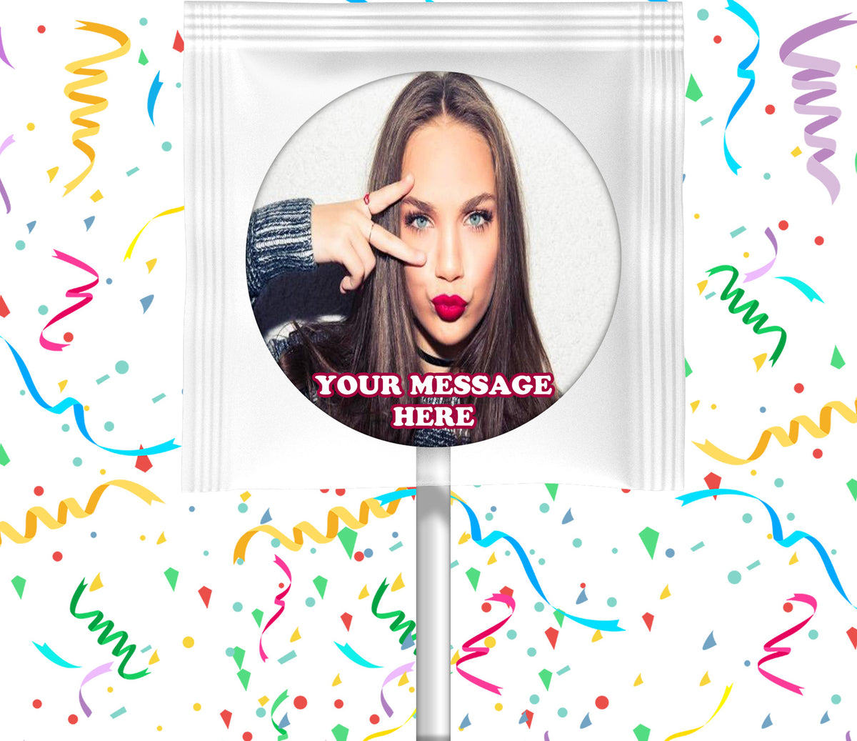 Maddie Ziegler Lollipops Party Favors Personalized Suckers 12 Pcs