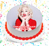 Madonna Edible Image Cake Topper Personalized Birthday Sheet Custom Frosting Round Circle