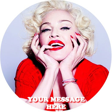 Madonna Edible Image Cake Topper Personalized Birthday Sheet Custom Frosting Round Circle