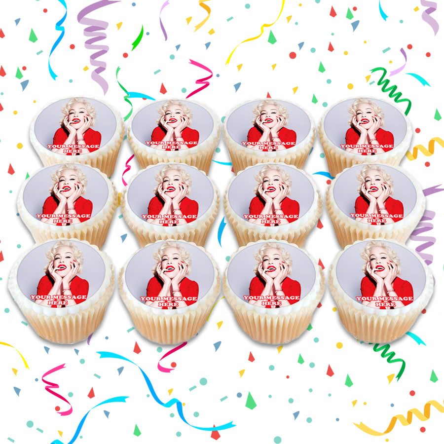 Madonna Edible Cupcake Toppers (12 Images) Cake Image Icing Sugar Sheet