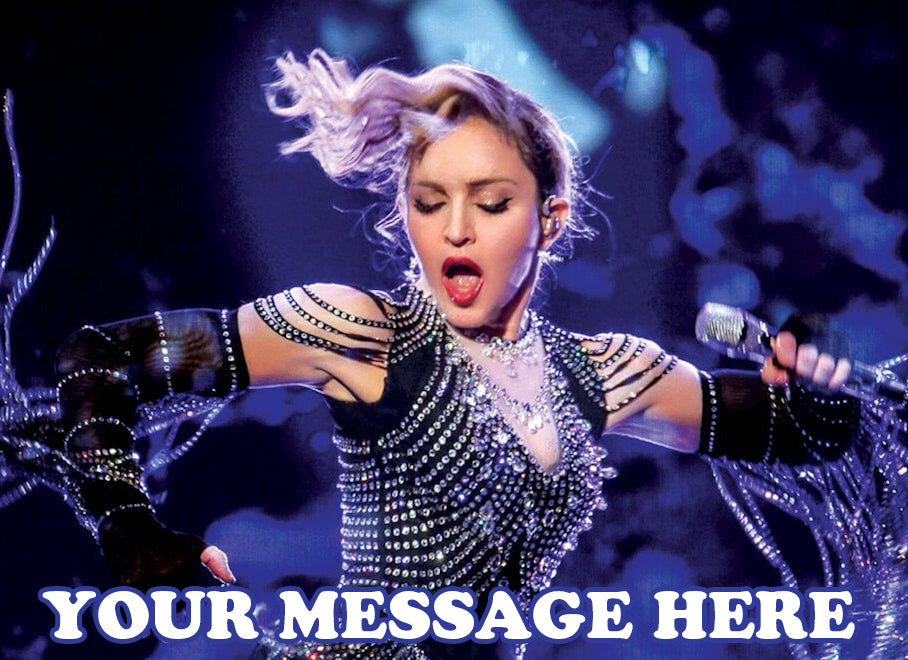 Madonna Edible Image Cake Topper Personalized Birthday Sheet Decoration Custom Party Frosting Transfer Fondant