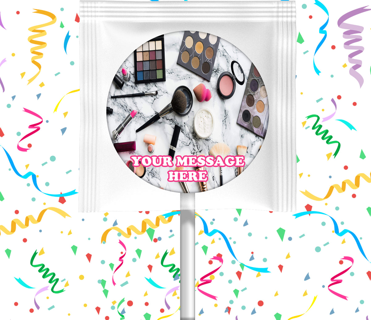 Makeup Lollipops Party Favors Personalized Suckers 12 Pcs