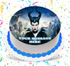 Maleficent Edible Image Cake Topper Personalized Birthday Sheet Custom Frosting Round Circle