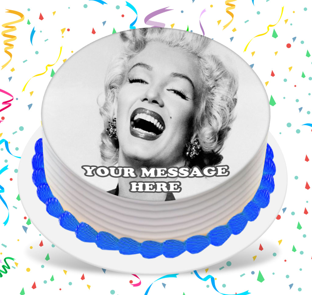 Marilyn Monroe Edible Image Cake Topper Personalized Birthday Sheet Custom Frosting Round Circle