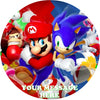 Mario & Sonic At The Olympic Games Edible Image Cake Topper Personalized Birthday Sheet Custom Frosting Round Circle