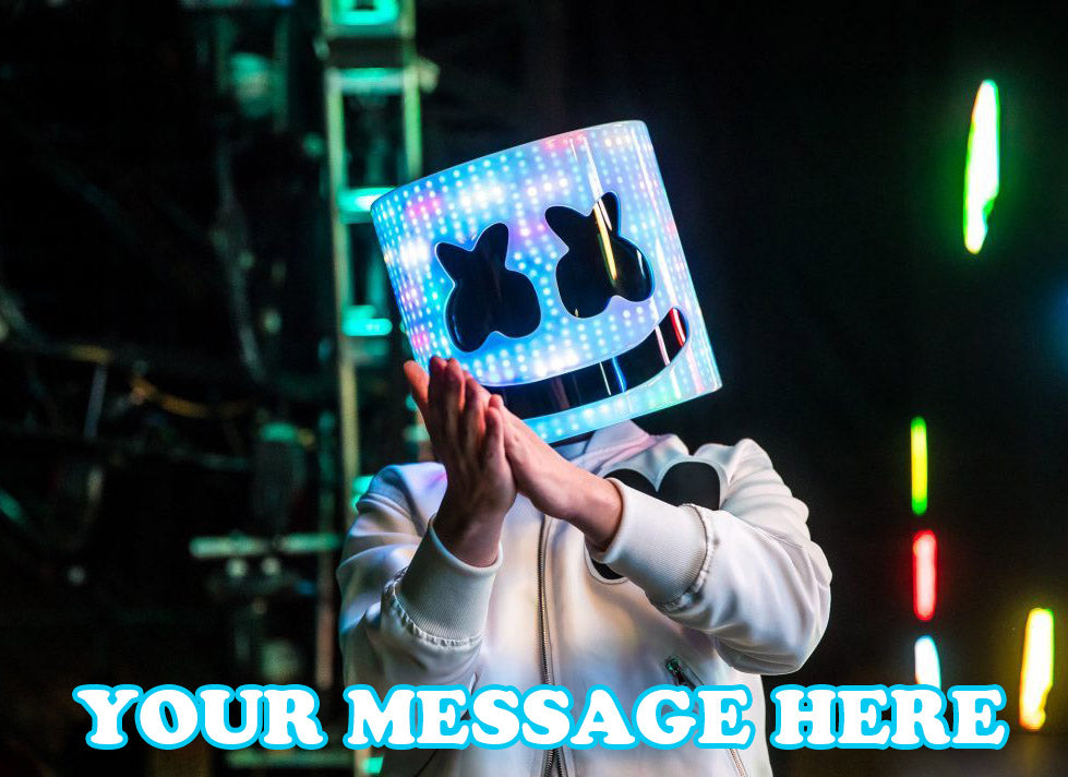 Marshmello Edible Image Cake Topper Personalized Birthday Sheet Decoration Custom Party Frosting Transfer Fondant