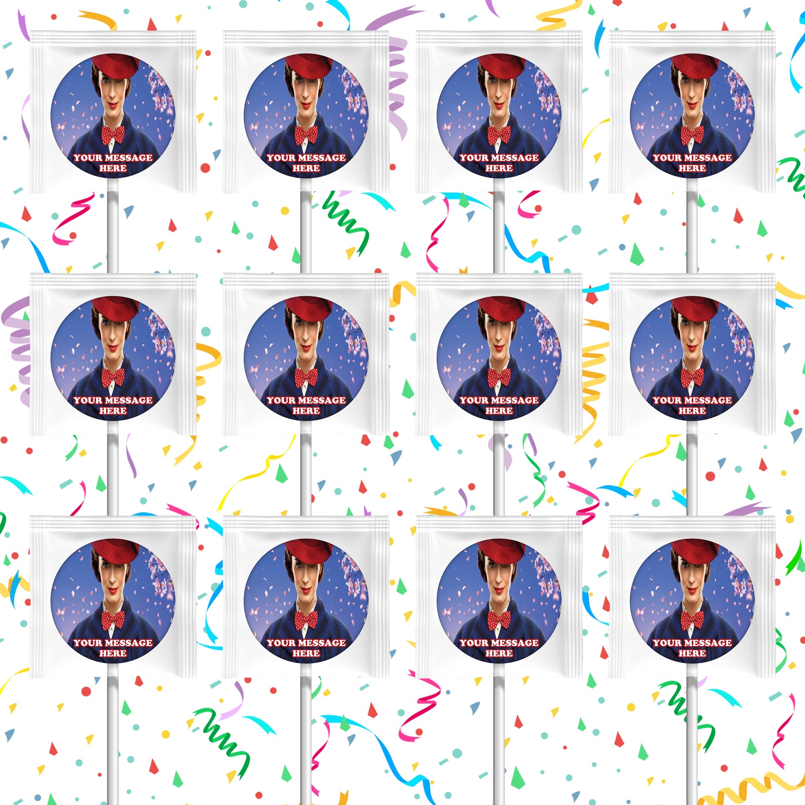 Mary Poppins Returns Lollipops Party Favors Personalized Suckers 12 Pcs