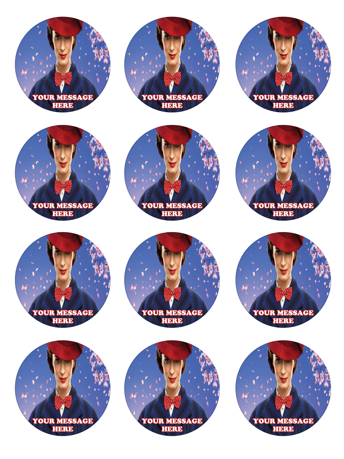 Mary Poppins Returns Edible Cupcake Toppers (12 Images) Cake Image Icing Sugar Sheet