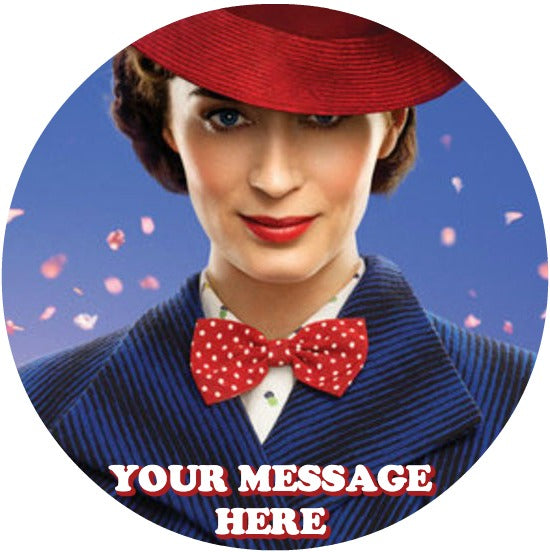 Mary Poppins Returns Edible Image Cake Topper Personalized Birthday Sheet Custom Frosting Round Circle